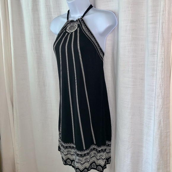 Max Studio Dresses & Skirts - EUC-*Black/White* Max Studio Boho Halter Dress!!